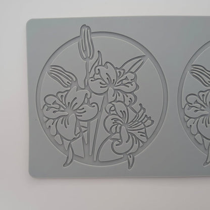blomster mønster tuile silikone bageform